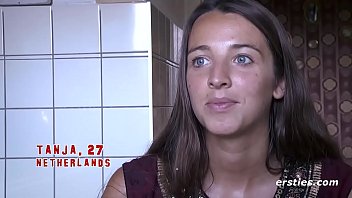 Sexy Tanja Rubs Her Hairy Pussy Outdoors