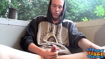 Homosexual Thug Takes A Smoke Outdoors And Jacks Off