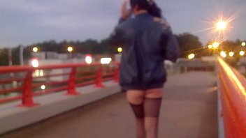 Parking Outdoor Shemale Young Beauty