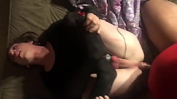 Smooth Skinned Crossdresser In Chasity Taking Bbc