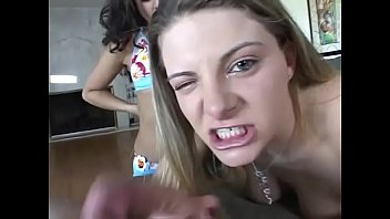 Tattooed Whores Nikki Nievez And August Enjoys Licking A Huge Cock And Makes Him Cum