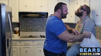 Grizzly Fat Bear Cock Polished Hard By His Hairy A Nasty Cub