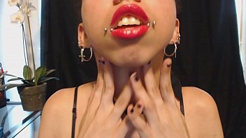 Putting On Hot Pink Lipstick, Drooling