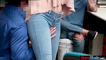 Latina Teen Thief Fucked Next To Her Nervous Boyfriend