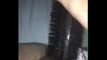 Nasty Slut Brushes And Fucks Her Hairy Cunt