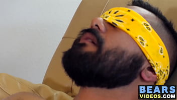 Hairy Bear Strokes His Cock Thinking About Being Fucked