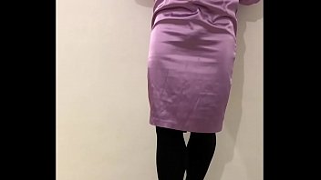 Sissy Locked In A Dress And Chastity Device