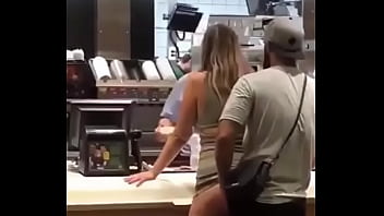 White Couple Having Sex In Restaurant