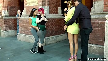 Busty Babe Whipped And Fucked In Public - fucking, hardcore, domination, bdsm, fetish, public, bondage, voyeur, outdoors, bizarre, exhibitioni - Video 3522036