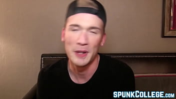 Naughty Young Gentleman Tugging Cock While Playing Anally