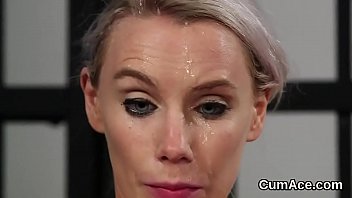 Slutty Peach Gets Sperm Load On Her Face Swallowing All The Sperm