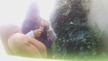 Outdoor!! Without Panty And Pee On The Grass!!i Don T Care About The Neighbours
