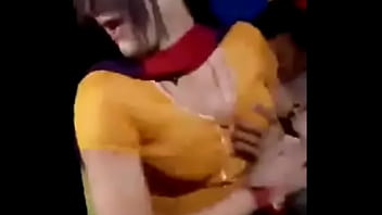 Old Man Pressing A Sexy Grils Boobs In Public Areas