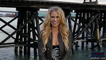 Blue Eyed Long Blonde Hair Model From Canada Strips