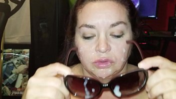 Sexy Bbw Sucks In Sunglasses And Gets Cum Covered