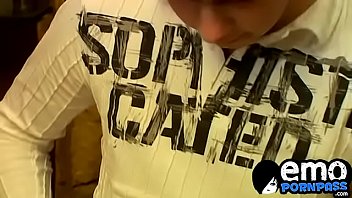 Cute Gay Guy Wanks Behind Bar Until He Cums In A Glass