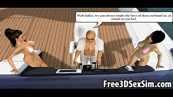 Gorgeous 3d Cartoon Hotties Going For A Boat Ride