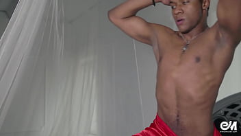 Black Male Stripper And His Sensual Dance On The Bed
