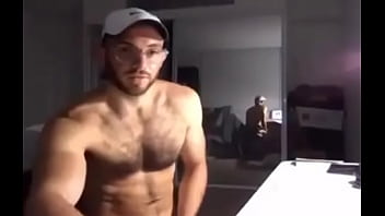 Cute Hung Uncut Nerd Cumming On Webcam