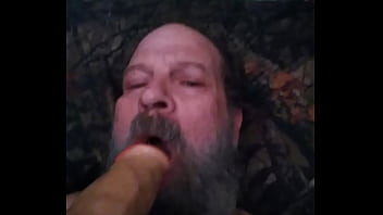 Sucking A Big Dildo