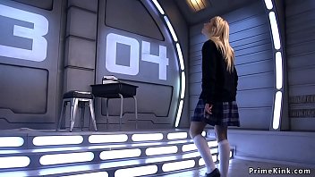 Golden Haired Teen Fucking Machines