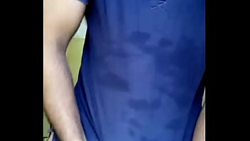 Indian Boy Alone At Home Playing With Dick