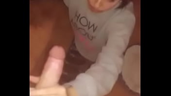 Jerking Off While She Rubs My Nuts And Smiles At Me