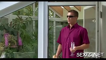 Dressed And Horny Hotties Getting A Giant Cock Treatment