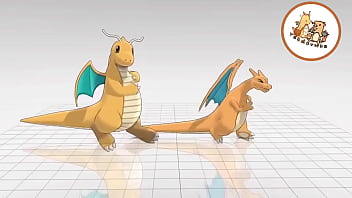 The Same Charizard _ Dragonite Video Dancing With Differents Songs