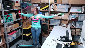 Redhead Ornella Gets Her Tight Cunt Demolished When Found Robbing