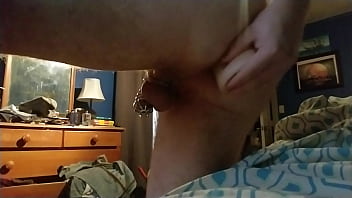 Chastity Sub Dildo Fuck
