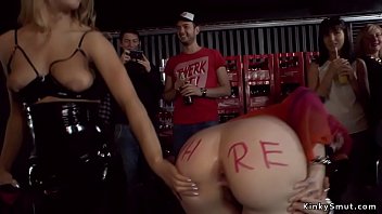 Huge Ass Redhead Made To Suck In Public