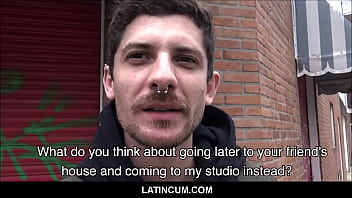 Amateur Straight Spanish Latino With Nose Ring Seduced By Gay Stranger For Money Outside Pov