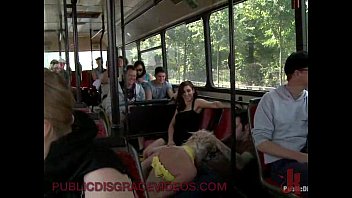 Bondage Blonde Anal Fucked In Public Bus Full Of Strangers