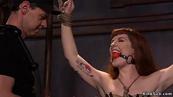 Redhead Gangbang Tormented In Training