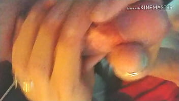 Wife' First Handjob In Slow Motion