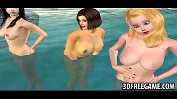 Hot 3d Beach Whores Are Stripping Outdoors