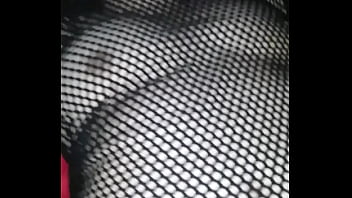 Chubby Melissa Being Shy In Fishnet