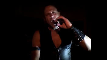 Smoking Large Cigar In Leather