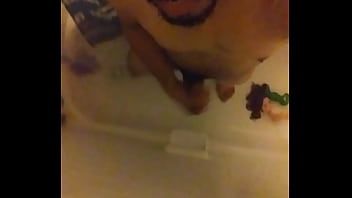 Latin Cali Boy Soaping Up