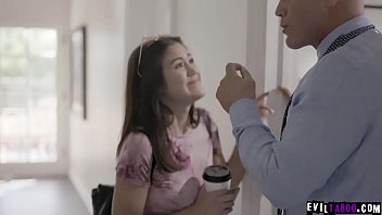 Teen Dauther Kendra Spade Pisses Her Pants In Front Of Stepdad Derrick Pierce And Gets A Fuck Punishment.