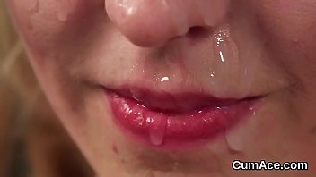 Peculiar Idol Gets Sperm Shot On Her Face Eating All The Charge