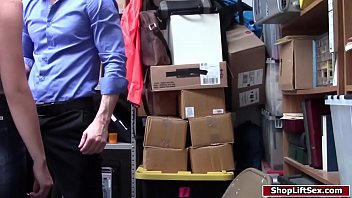 Blonde Thief Rammed By Security Officer