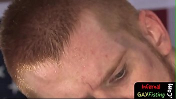 Boxer Stud Gets Fist Up The Ass For A Change