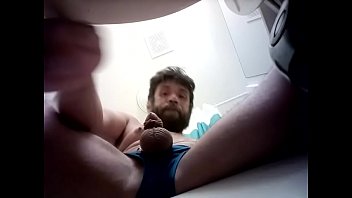 Stroking My Freshly Shaved Cock With My New Panties While Taking A Shower