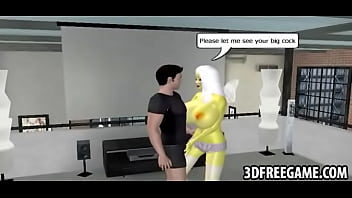 This Big Tit 3d Yellow Angel Is Sucking Cock