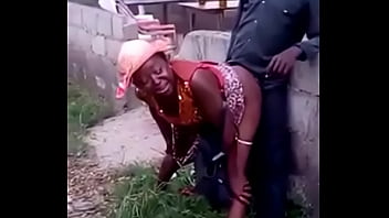 African Woman Fucks Her Man In Public