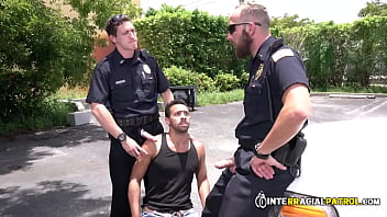 Suspect Is Taken And Banged By Gay Cops Against The Car Hood