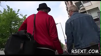 Lucky Dude Gets His Ramrod Sucked Hard By An Amsterdam