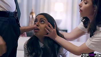 Virgin Babe Casey Calvert Invited By Her Classmate Vienna Black And Tricked Into Sex With Her Stepbro Justin Hunt And Started A 3some.